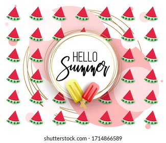 Summer Sale banner. Sale tag. Sale promotional material vector illustration. Design for social media banner, poster, email, newsletter, ad, leaflet, placard, brochure, flyer, web sticker