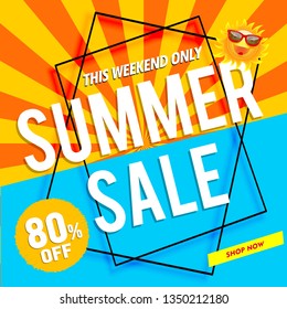 summer sale banner template
