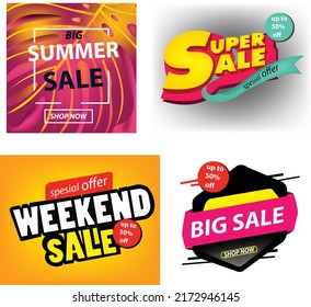 Summer sale banner template.  abstract  Promo badge for your seasonal design. Vector illustration buy get free sale banner template Vector background big sale banner Vector background summer sale