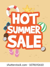 Summer sale banner template background