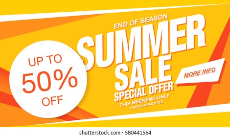 summer sale banner template design