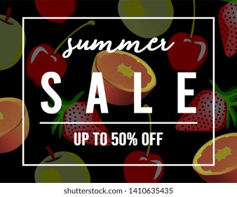 Summer sale banner template trendy design