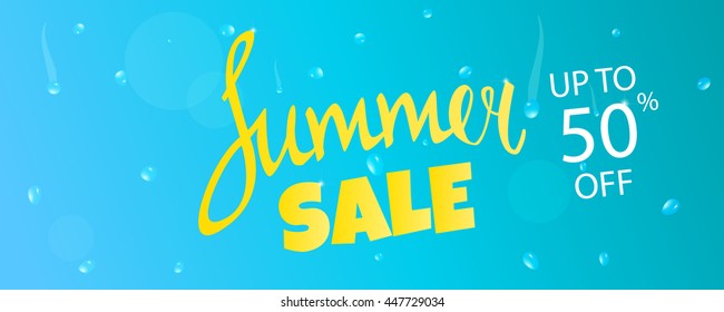 Summer Sale Banner. Template for web banner, poster, advertisement