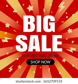 Summer sale banner templates for social media advertising. Big sale banner with tropical and beach elements.