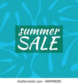 Summer sale banner. Vector background