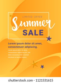 Summer sale banner vector illustration