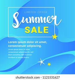 Summer sale banner vector illustration