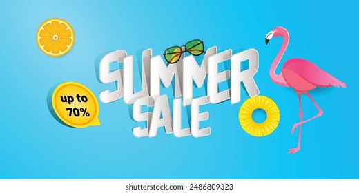 Summer Sale Banner vector illustration, Summer sale banner design for banner, flyer, invitation, poster, web site or greeting card.