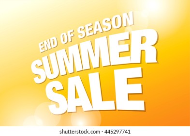 Summer sale banner. Vector illustration