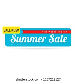 Summer Sale Banners on Isolated Background 