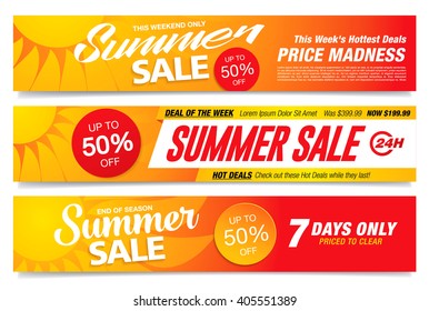 Summer Sale Banners Set