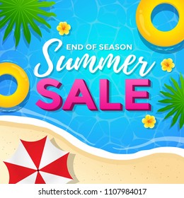 Summer Sale at the Beach Poster Design