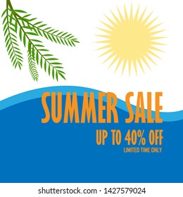 Summer Sale Beach Vector design