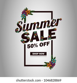 Summer Sale Beautiful vector in white background