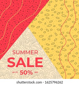 Summer sale best banner template design, end of season special banner. Vector illustration