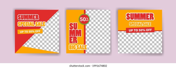 Summer sale. summer big sale. Summer special sale. Banners vector for social media ads, web ads, business messages, discount flyers and big sale banner.