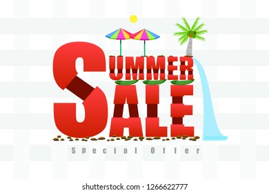 summer sale bone tone vector illustration eps10