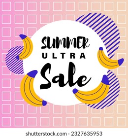 summer sale brochure discount vector. Special price offer coupon for social media post,  promotion ad, shopping flyer, voucher, website campaign and advertising