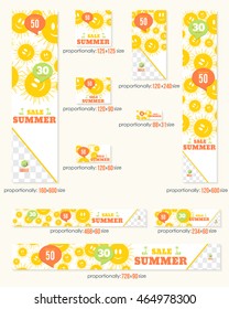 Summer Sale, Business Standard 10 Sizes Website Banners Template Big Collection