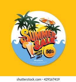 summer sale circle label