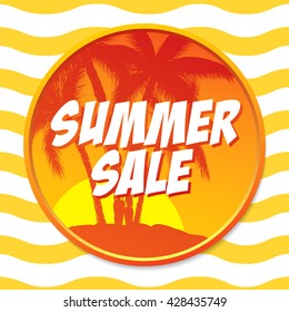 summer sale circle sticker
