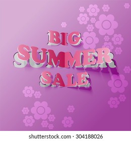 Summer Sale collection. Text design.