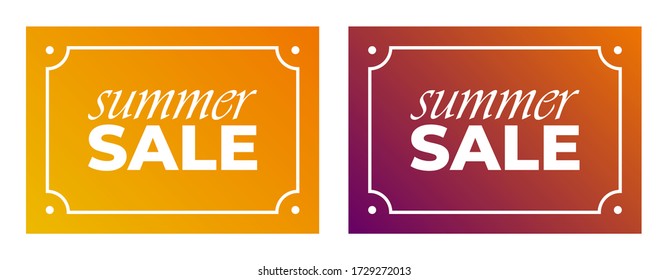 Summer Sale collection. Vector summer background with bokeh. Text design.