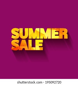 Summer Sale collection. Vector background with text.