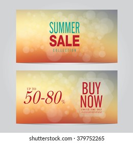 Summer Sale collection. Vector background.