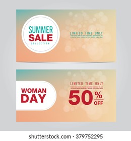 Summer Sale collection. Vector background.