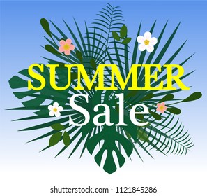 Summer sale colorful background. Beautiful sale poster. Vector illustration