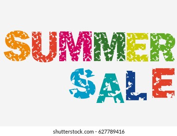 Summer sale Concept. Summer background with tropical flowers.summer sale colorful