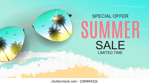 Summer Sale concept Background. Vector Illustration EPS10
