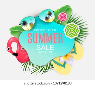 Summer Sale concept Background. Vector Illustration EPS10