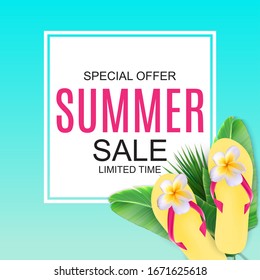 Summer Sale Konzept Hintergrund. Vektorillustration-Illustration EPS10