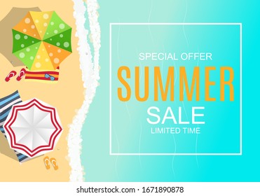 Summer Sale Konzept Hintergrund. Vektorillustration-Illustration EPS10
