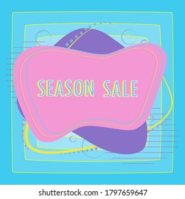 Summer Sale concept Background. Vector Illustration. Flash sale discount banner template promotion. Abstract dynamic graphic elements in modern style.