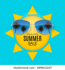 Summer Sale concept Background. Vector Illustration