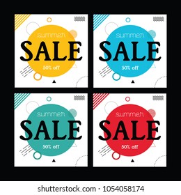 Summer sale. Creative sign.Colorful  background. Abstract poster design. Sale tag