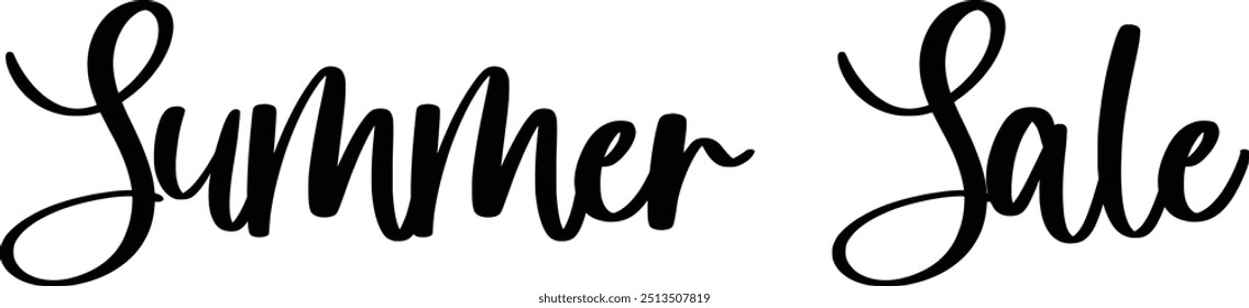 Summer Sale Cursive Text Typography Saying