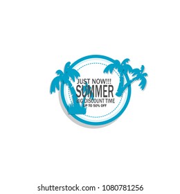 Summer sale design banner layout for background sticker label icon template illustration vector