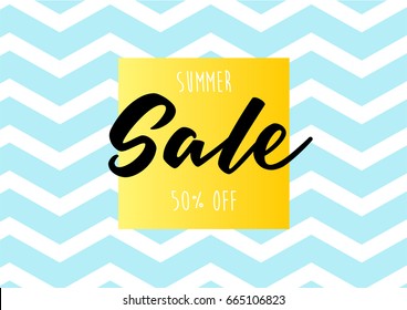 Summer sale design template. Brochure design, special offer, discount voucher template.