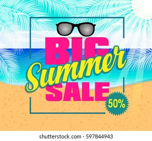 Summer sale design template Fresh discounts