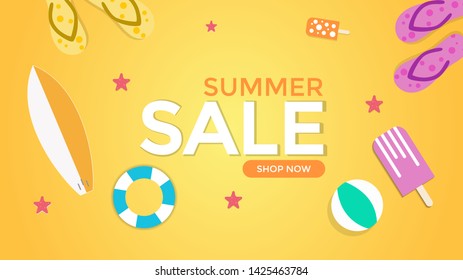  Summer sale design. And a variety of colorful and fashionable. and beautiful with paper cut. And can be used as an illustration