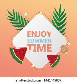  Summer sale design. And a variety of colorful and fashionable. and beautiful with paper cut. And can be used as an illustration