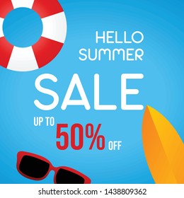 Summer Sale Design Vector for Advertisement Banner and Poster Template