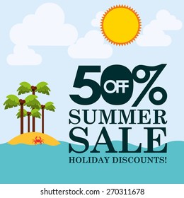 summer sale design, vector illustration eps10 graphic 