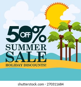 summer sale design, vector illustration eps10 graphic 