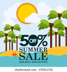 summer sale design, vector illustration eps10 graphic 