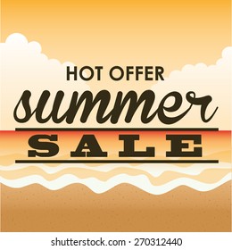 summer sale design, vector illustration eps10 graphic 
